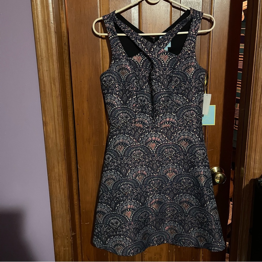 CeCe floral fit and flare dress